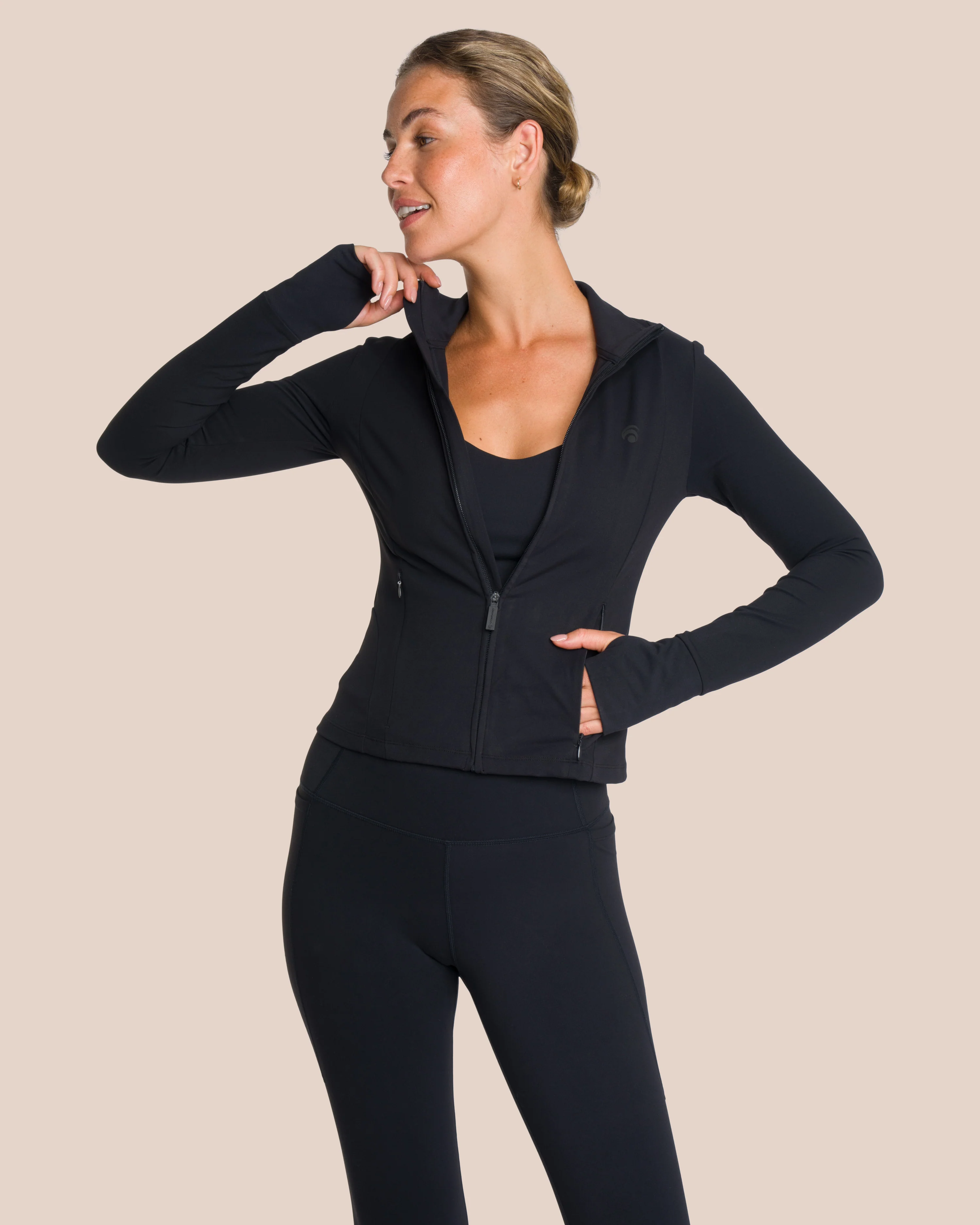 Shania Top Zip Set Deluxe - Black - Image 3